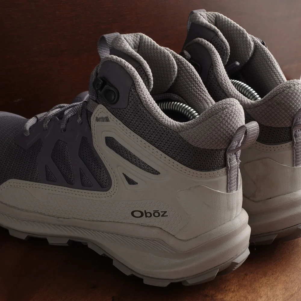 Oboz Hiking Boots Womens SZ 6.5 Gray Katabatic Mid Outdoor Trail Gorpcore NWOB